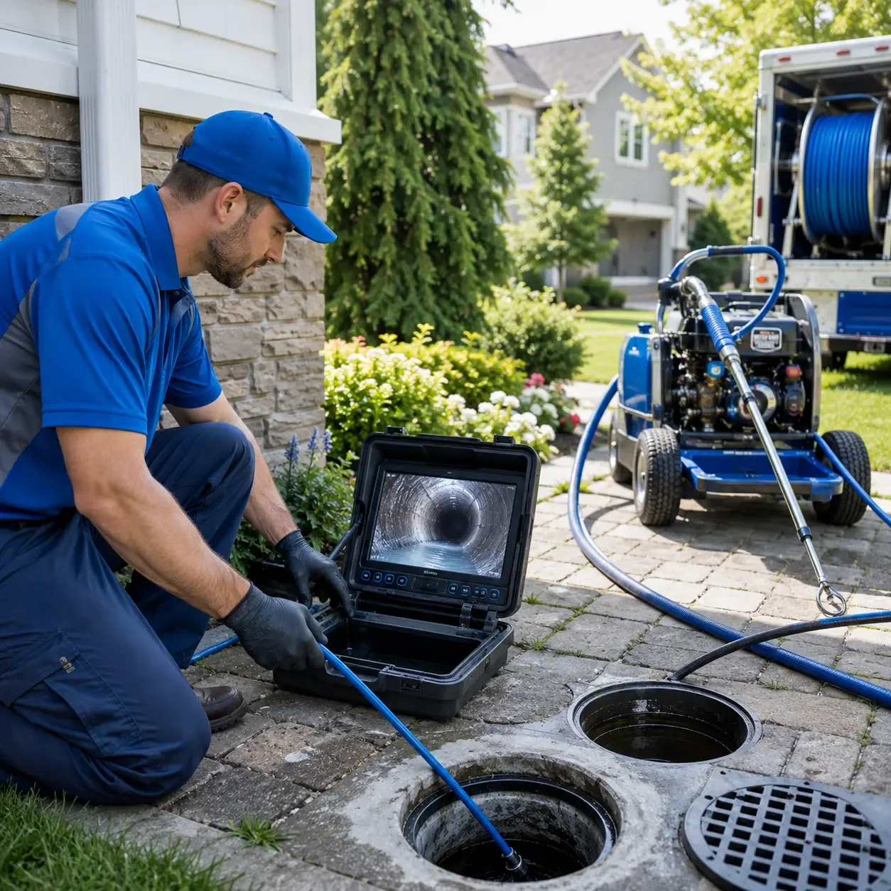 Outdoor drain cleaning professionals serving Channing, MI